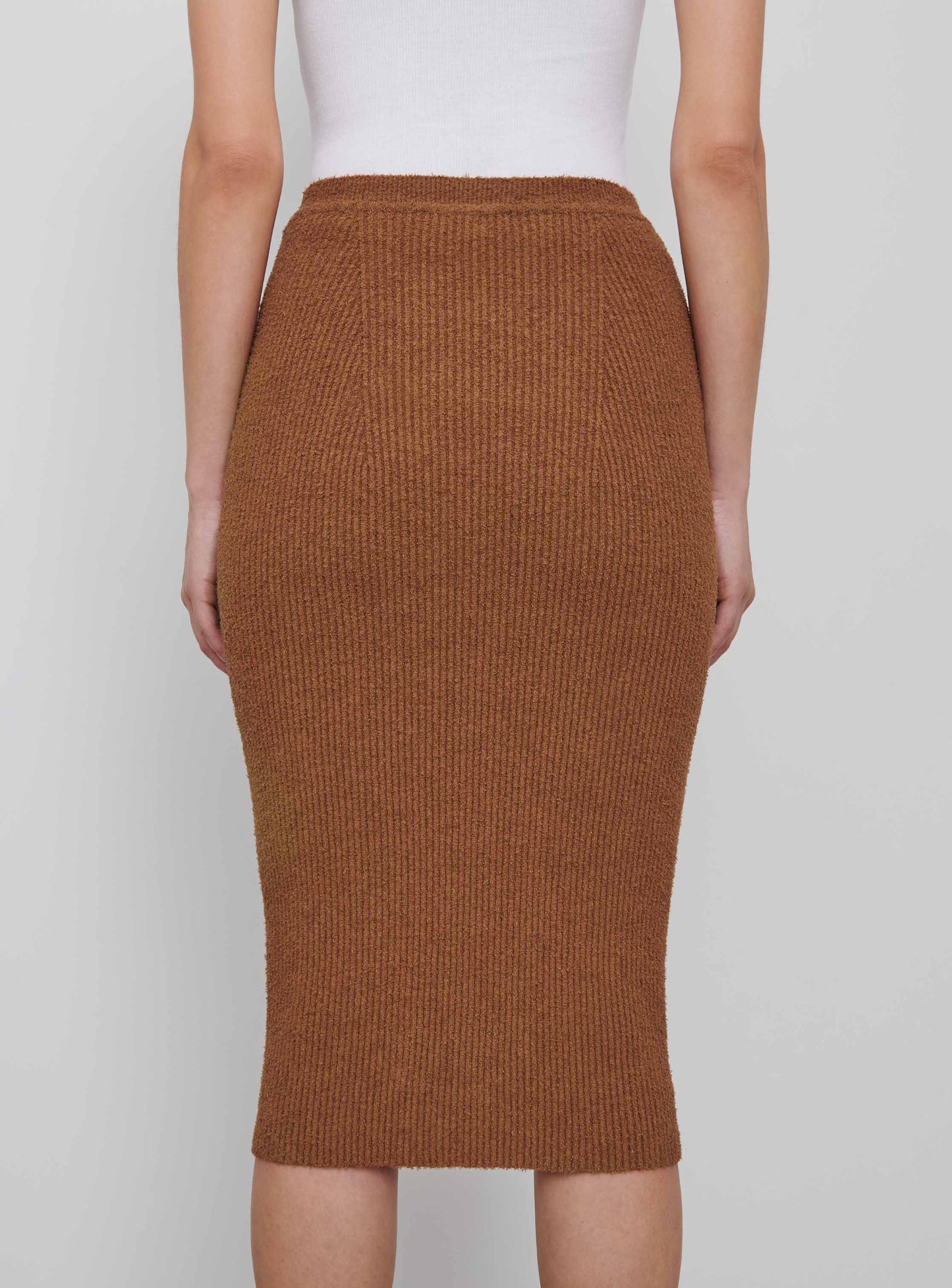 Knit, Brown, Midi Skirt