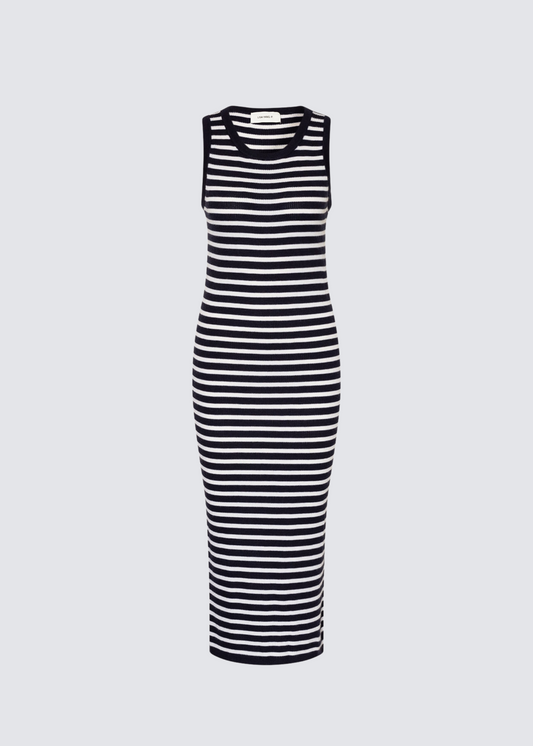 Nicolette, Navy/Ivory Stripe, Dress