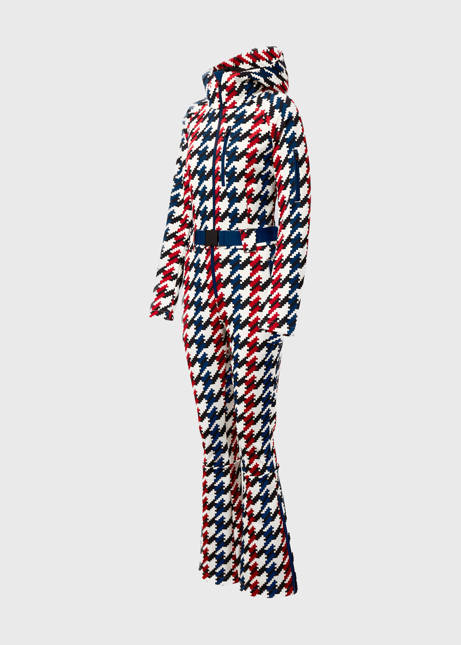 Perfect Moment FW22 Star Ski Houndstooth Navy Red Ski Suit Lindner Fashion