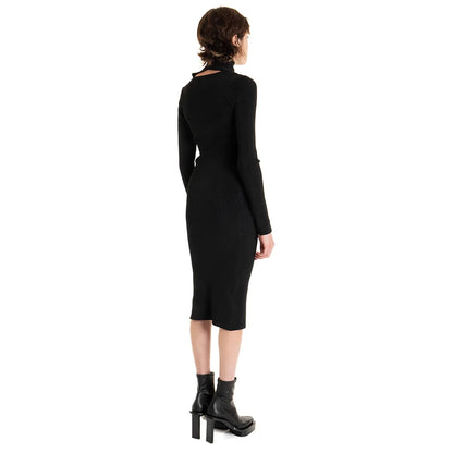 Cut-Out Dress, Black, Dress