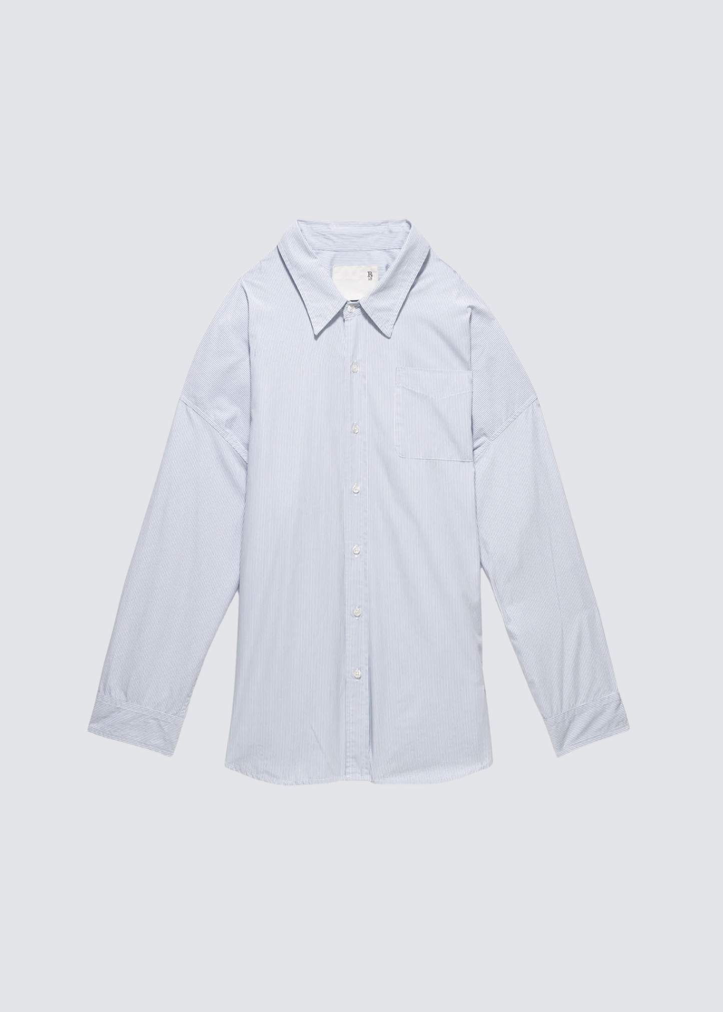 Drop Neck, Blue/White Pinstripe, Oxford Shirt