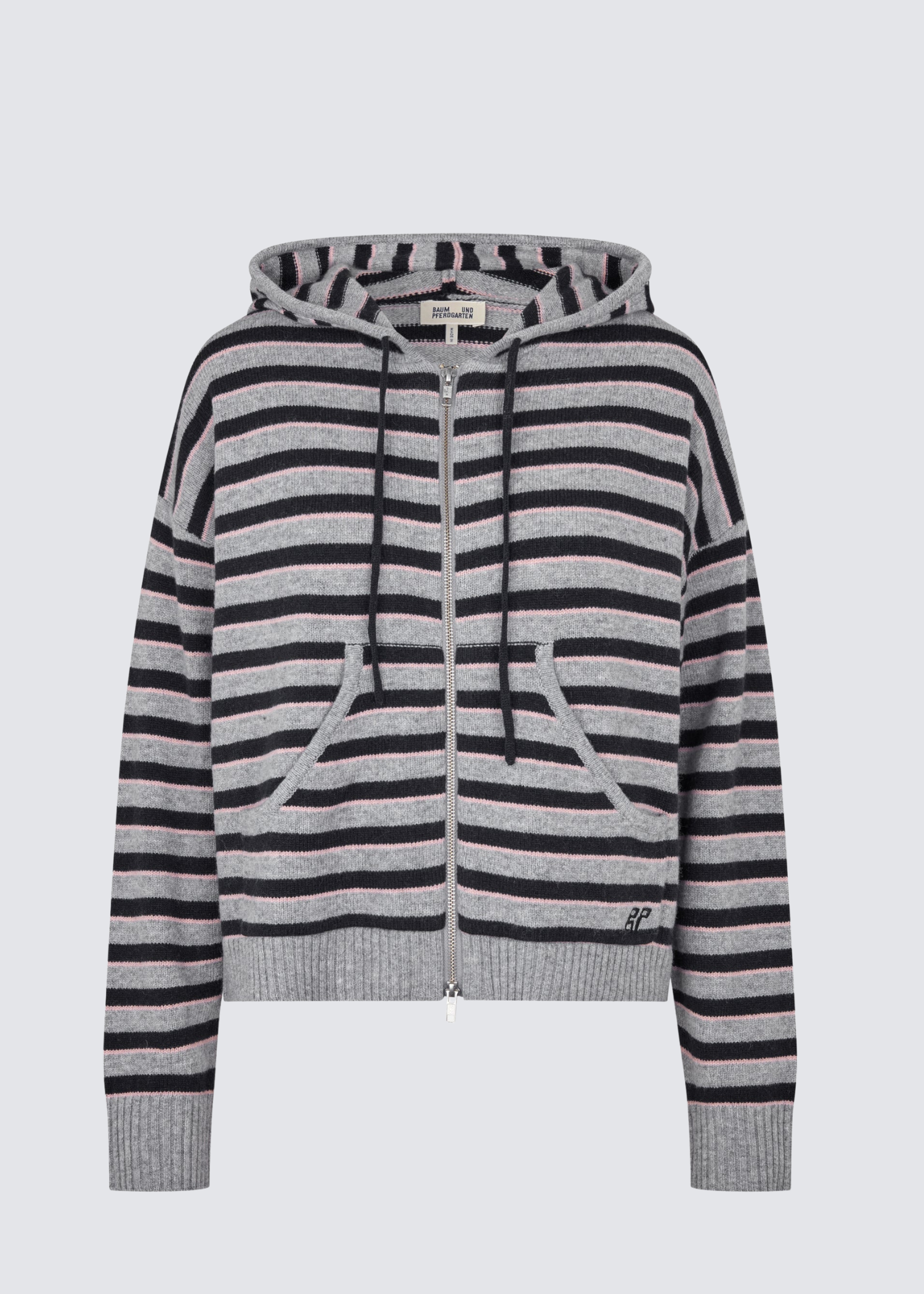 Calley, Grey Black Stripe, Hoodie