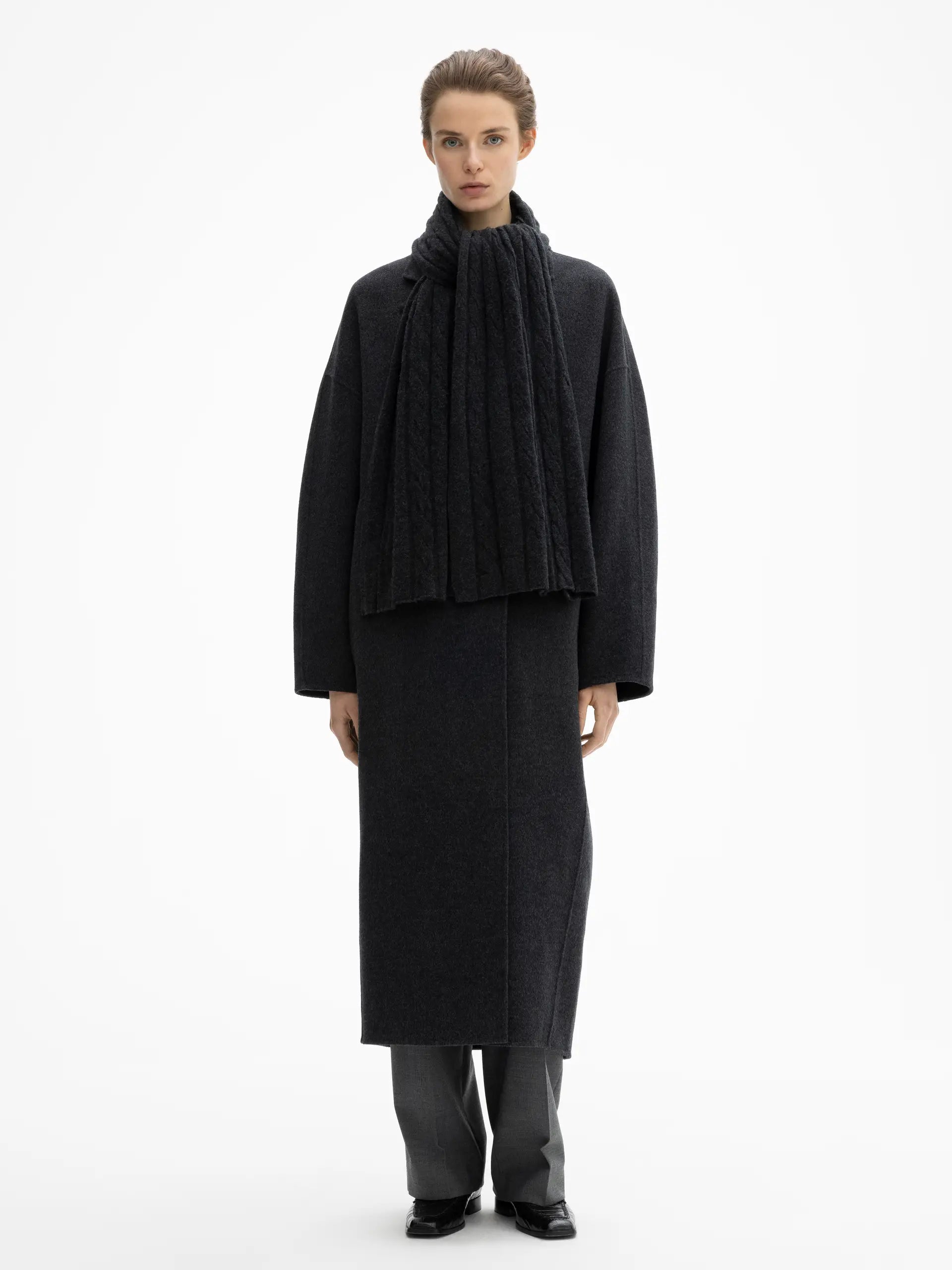 Boxy Alpaca Knit, Black, Sweater 