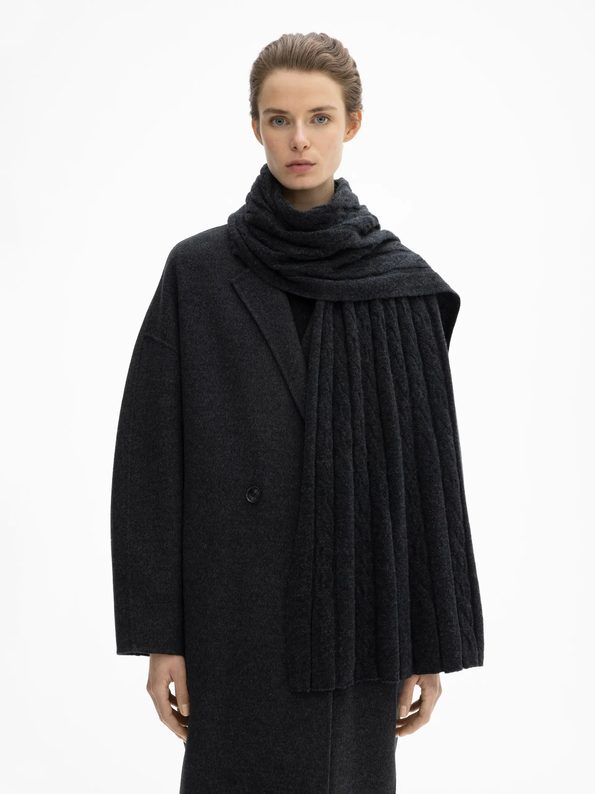 Boxy Alpaca Knit, Black, Sweater 