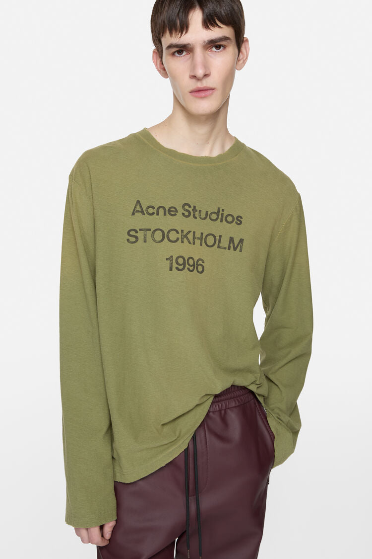 1996 Logo, Olive, Longsleeve - Lindner Fashion