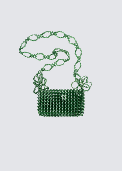 Flower, Sheer Green, Pearl Bag