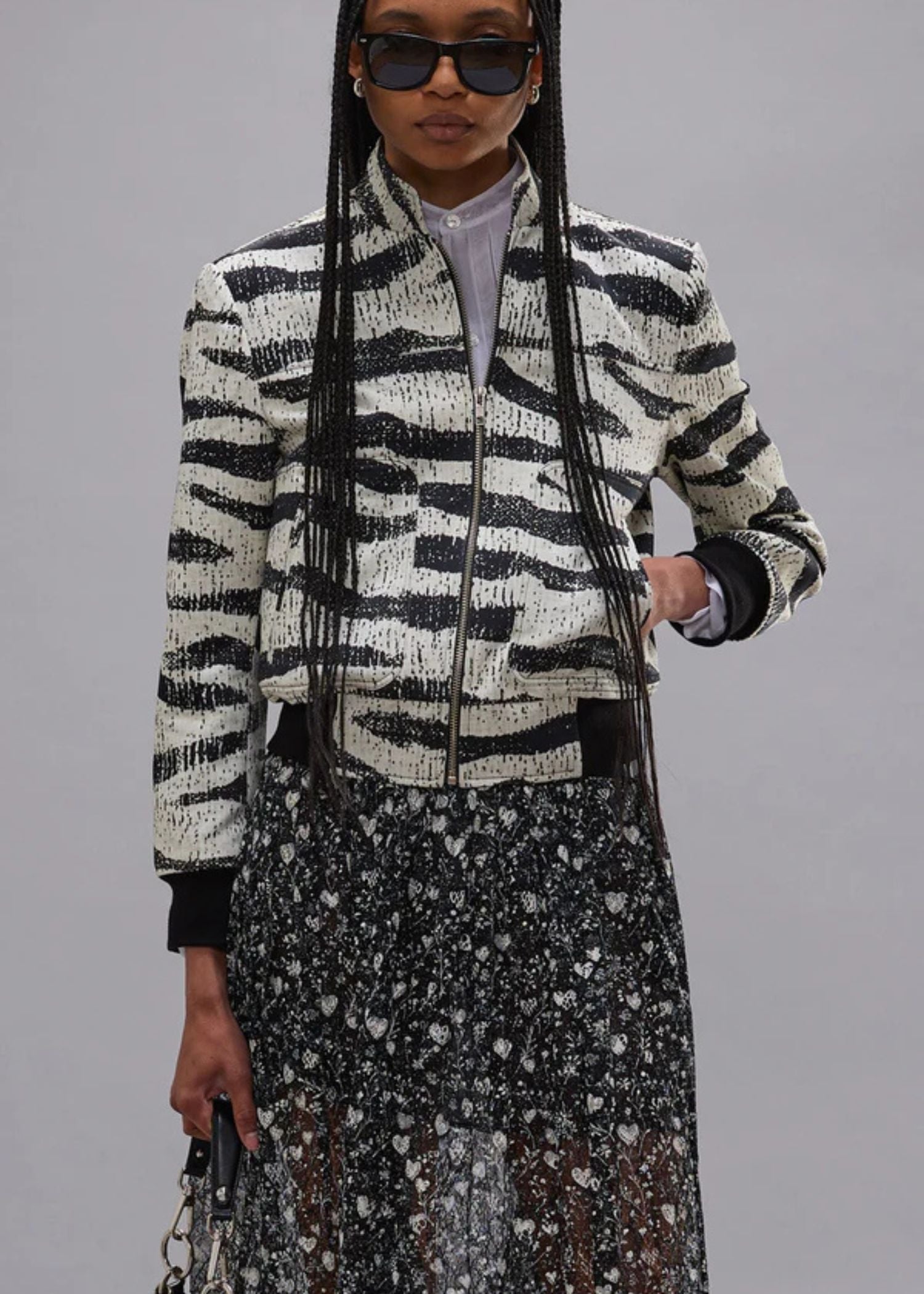 Shrunken, Black and White Zebra, Jacke