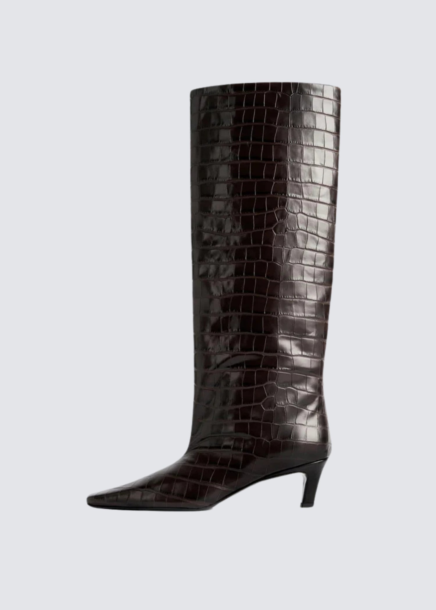 The Slim, Dark Brown/Croco, Stiefel