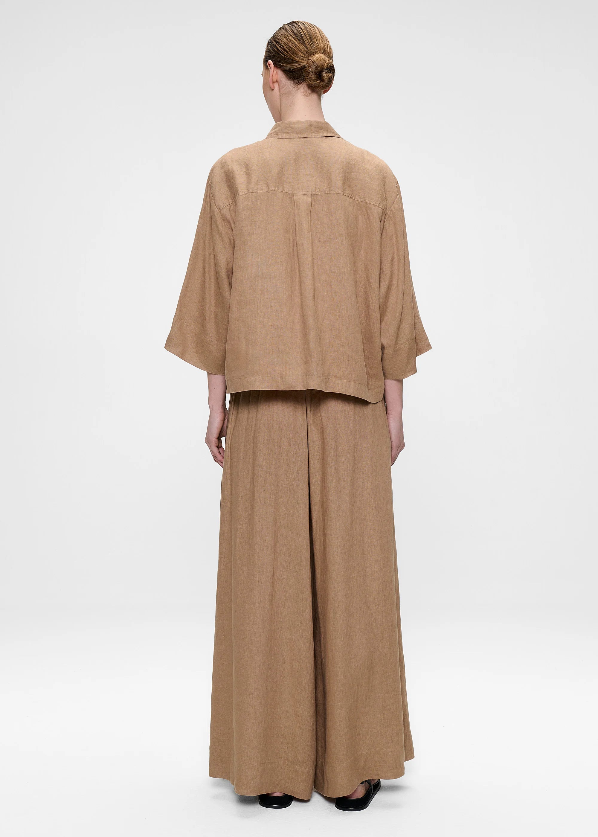 Washed Linen, Café au Lait, Bluse