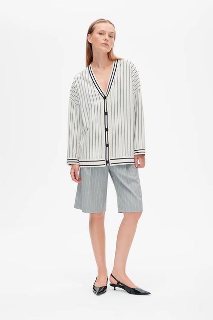 Cissi, Creme Navy Stripe, Cardigan