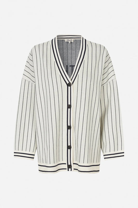 Cissi, Creme Navy Stripe, Cardigan