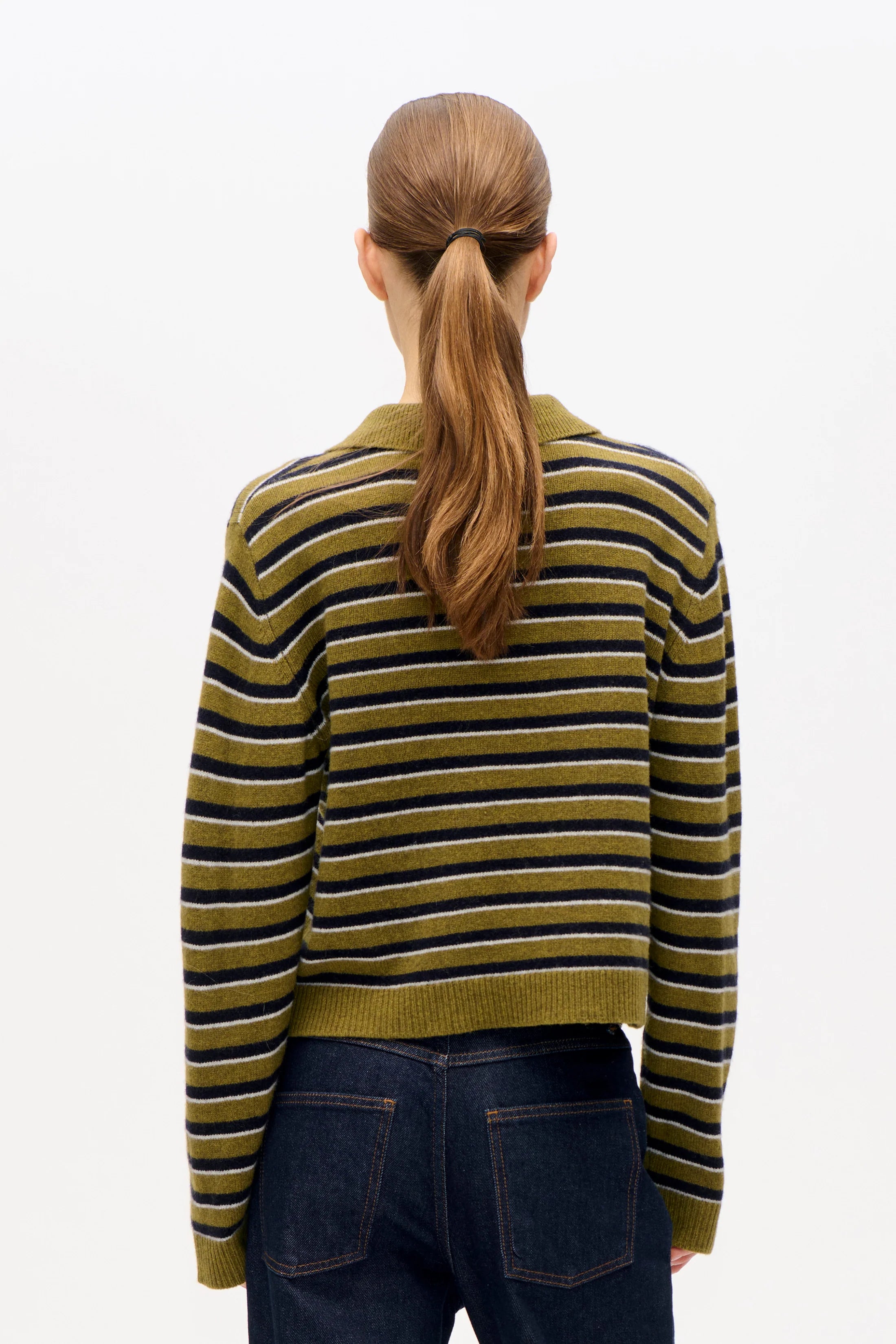 Cori, Ivy Green Stripe, Polo-Shirt