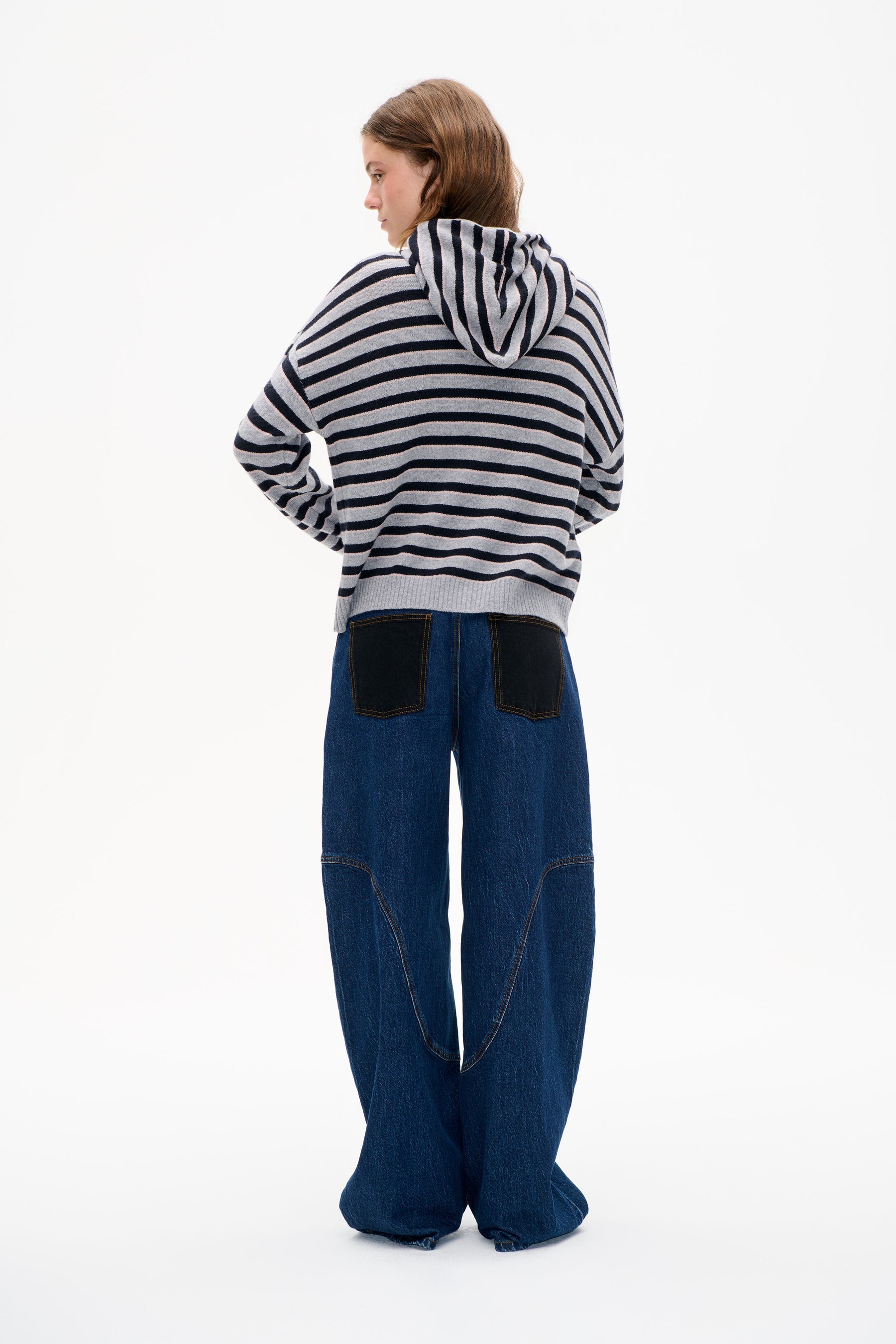 Calley, Grey Black Stripe, Hoodie