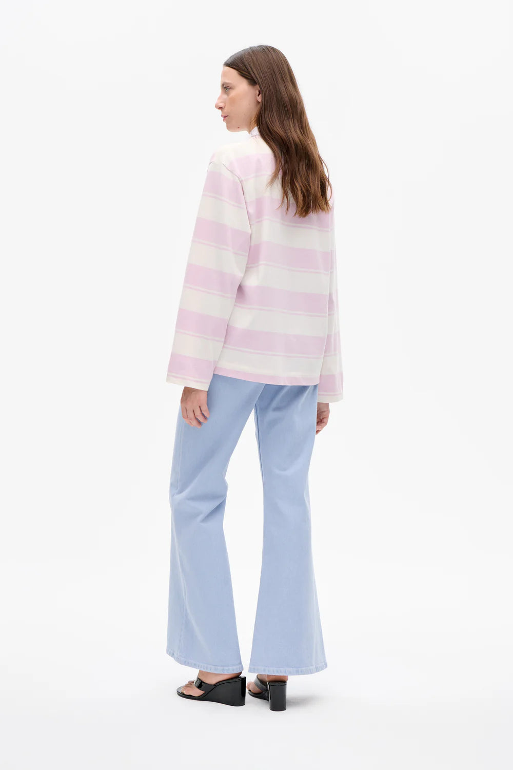 Jeanne, Lilac Polo Stripes, Polo-Shirt