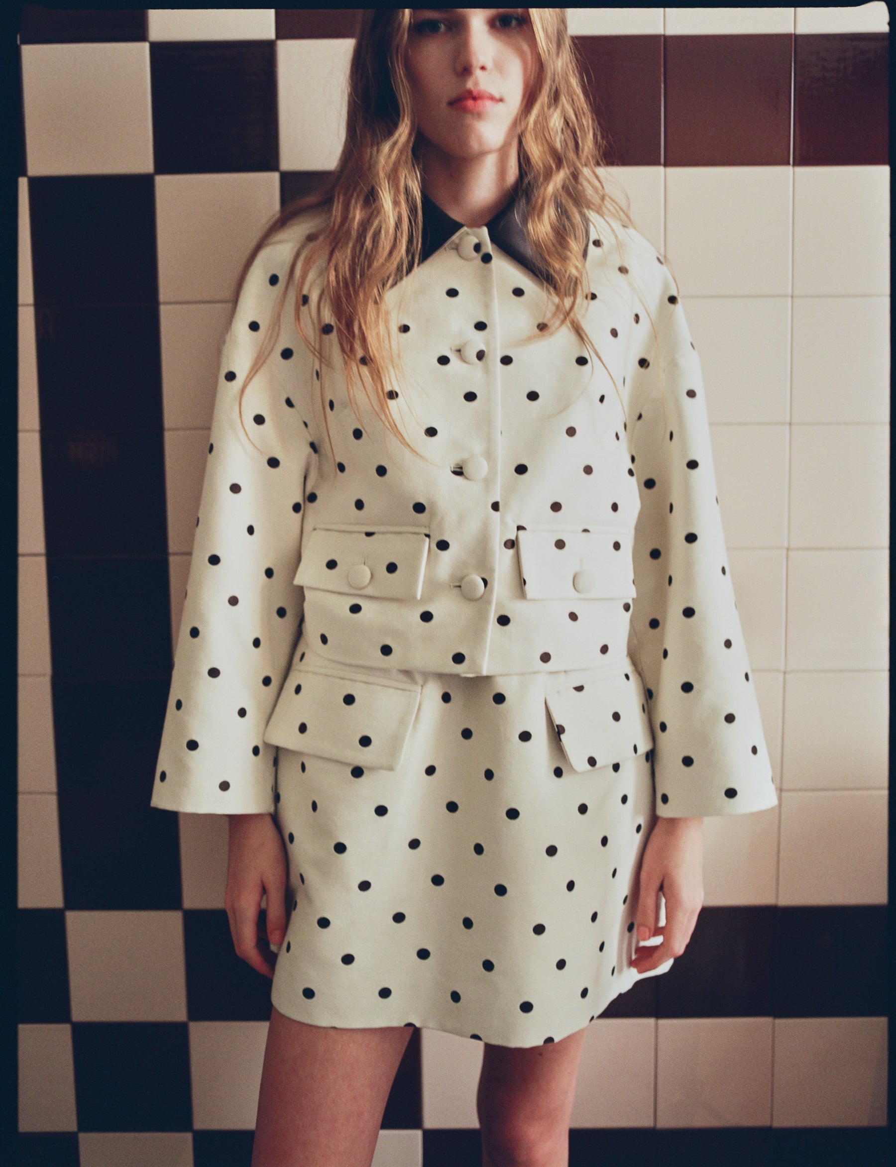 Bebeth, Egret Creme Dot, Jacke