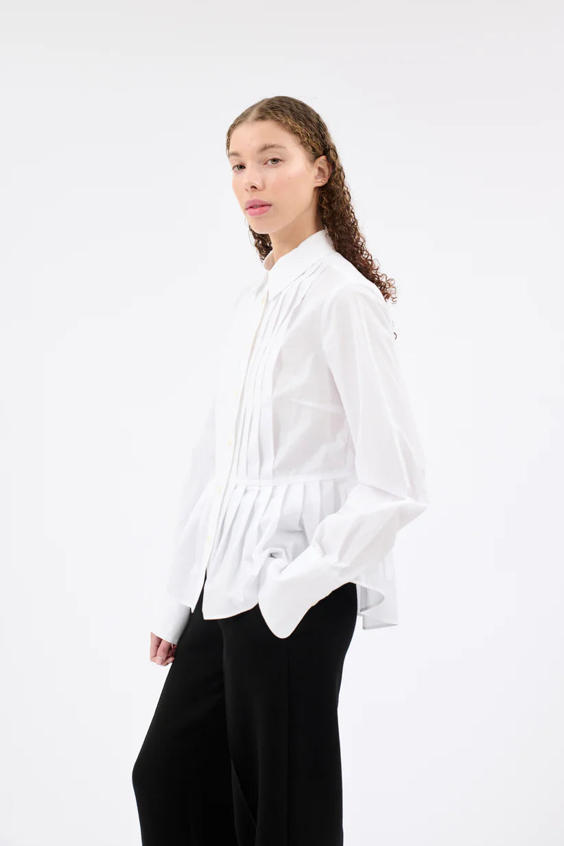 Odeeh, Poplin, White, Bluse