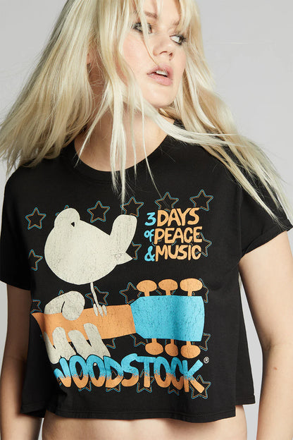 Woodstock, Black, T-Shirt