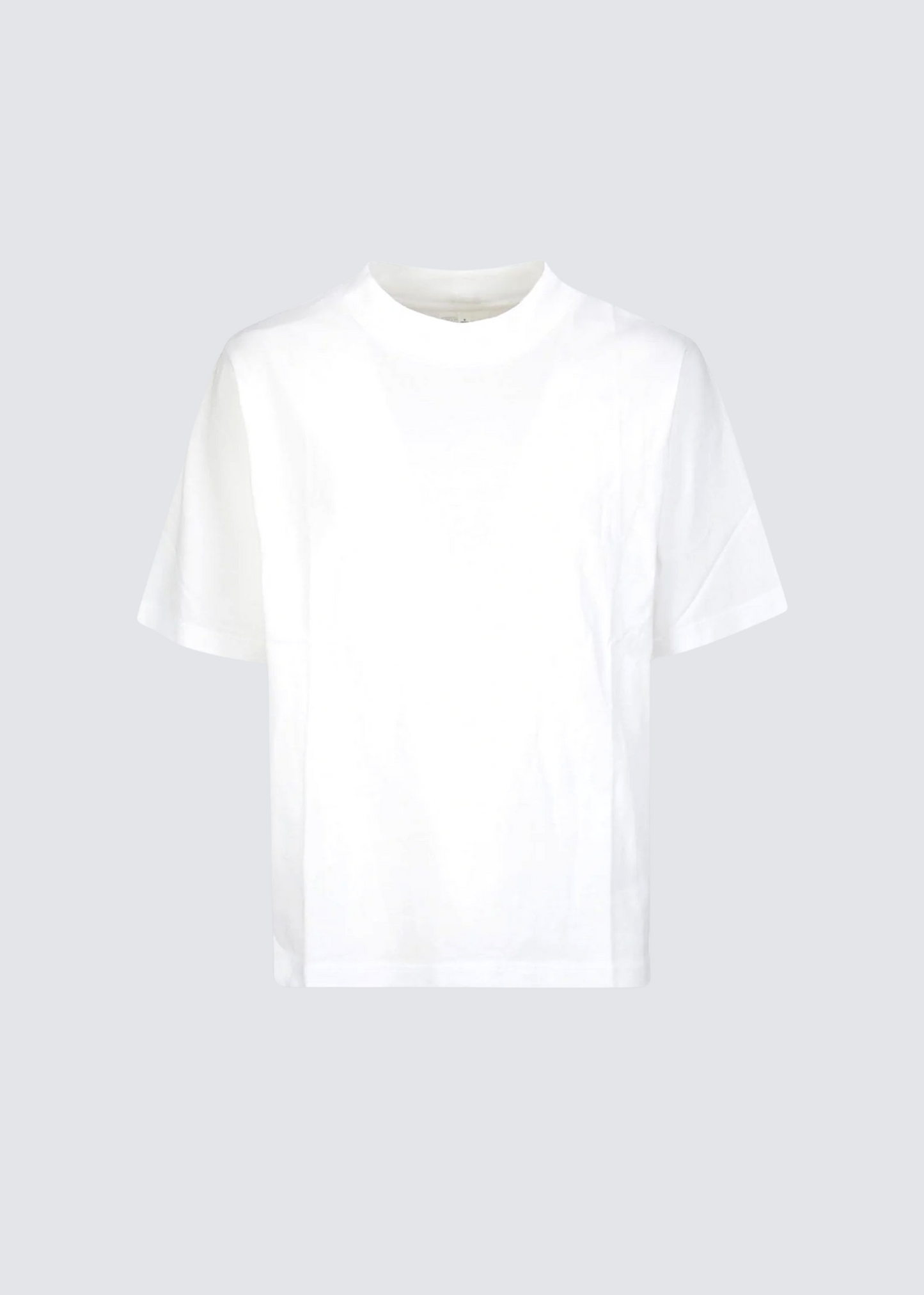 Crew Neck, White, T-Shirt