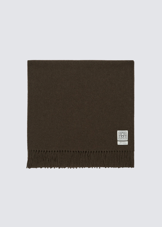 Classic Wool Scarf, Wash Brown