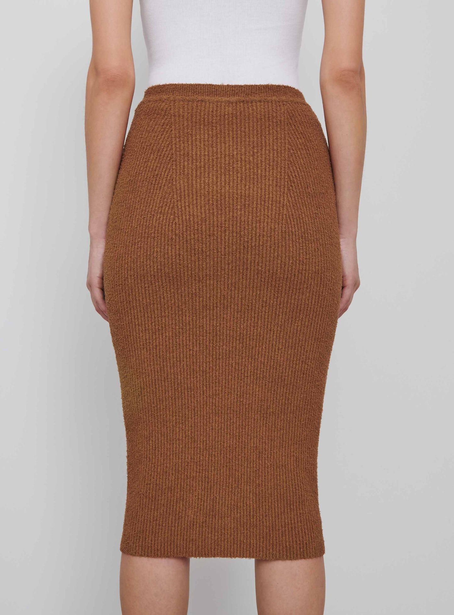 Knit, Brown, Midi Skirt 