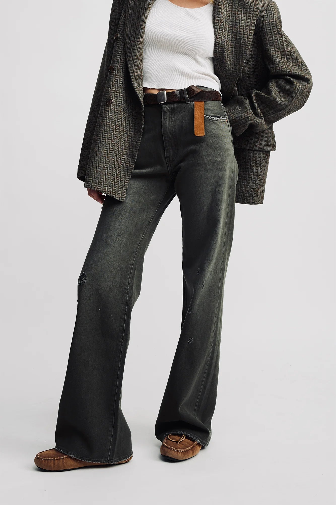 Dena, Vintage Dark Olive, Jeans