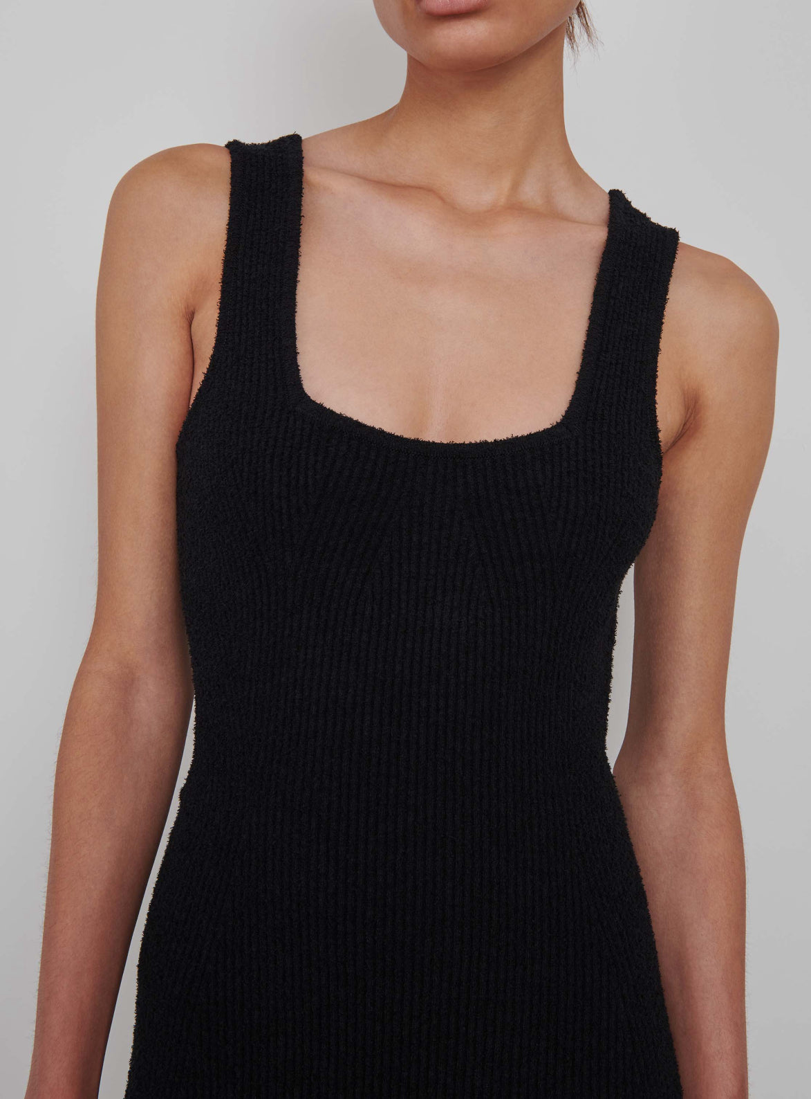 Knit, Black, Midi Dress