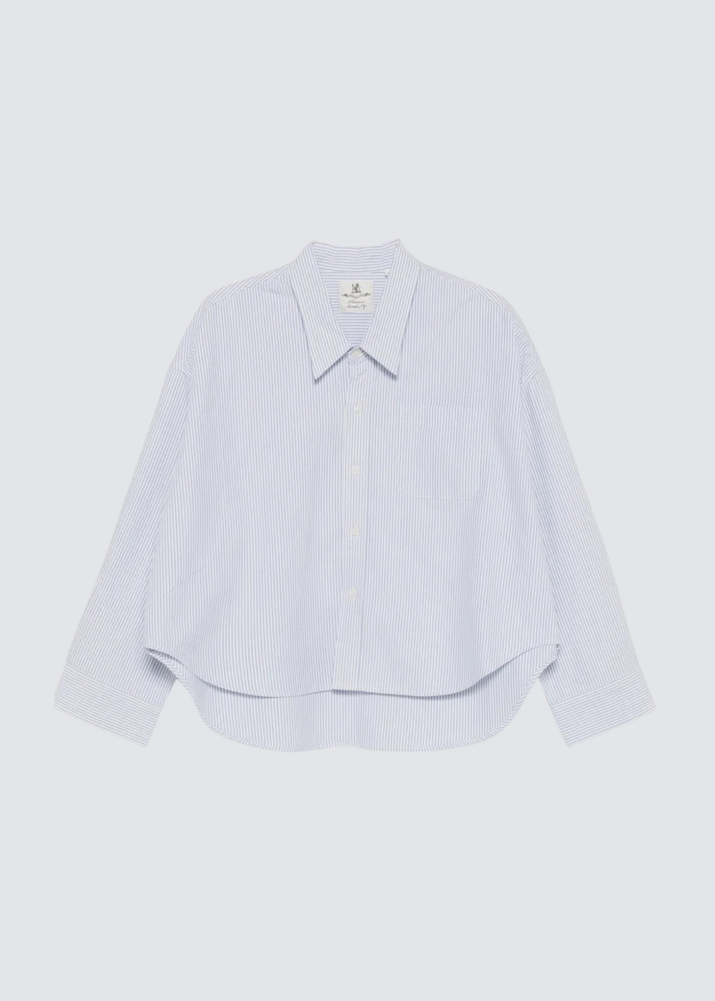 Cropped Oxford, Blue Stripe, Shirt