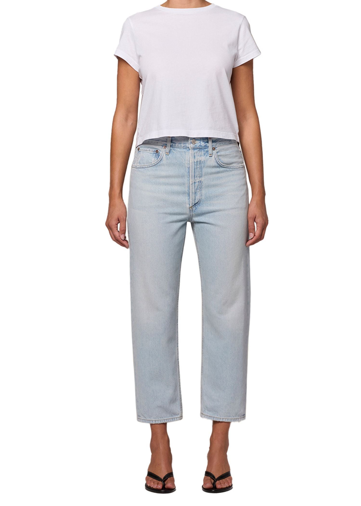 90's Crop, Mid Rise Straight, Distraction, Jeans