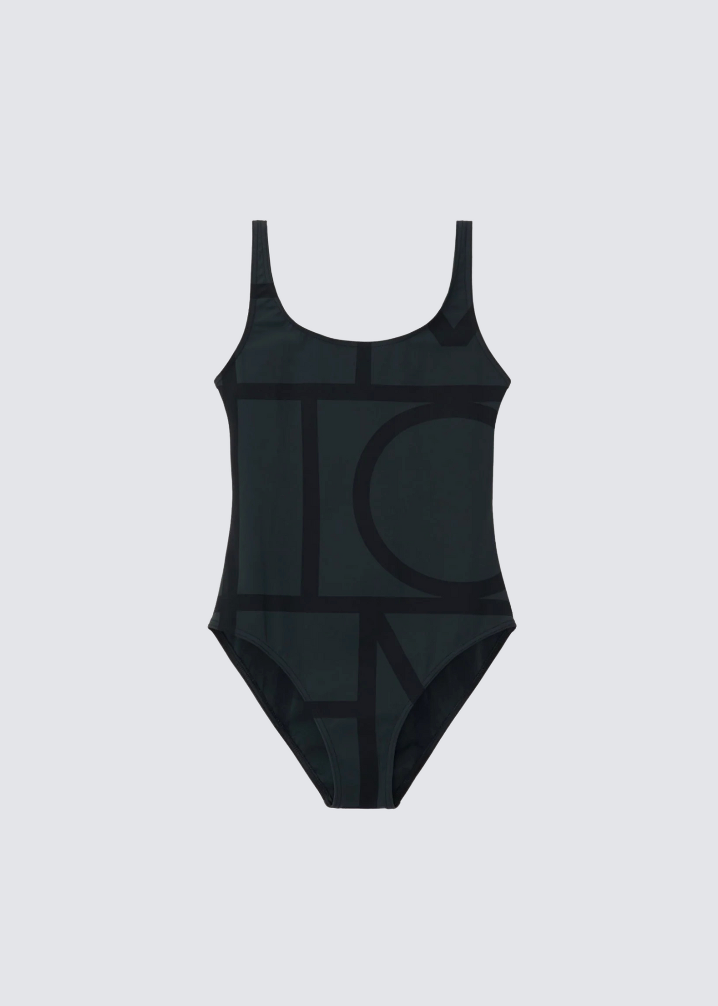 Monogram Suit, Black/Monogram, Swimsuit