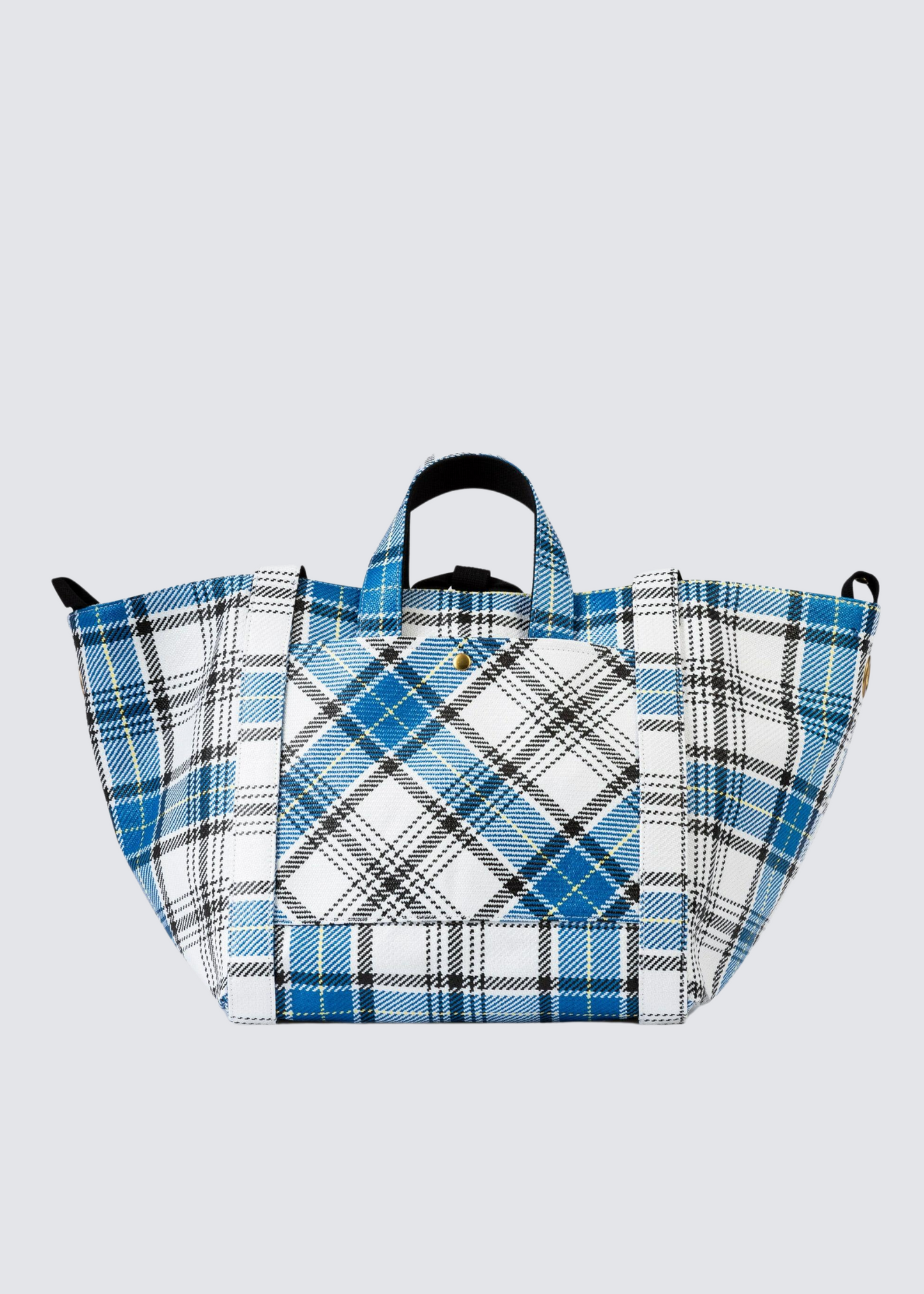 William Fan, Fan Bag L, Blue/White Checked, Bag 