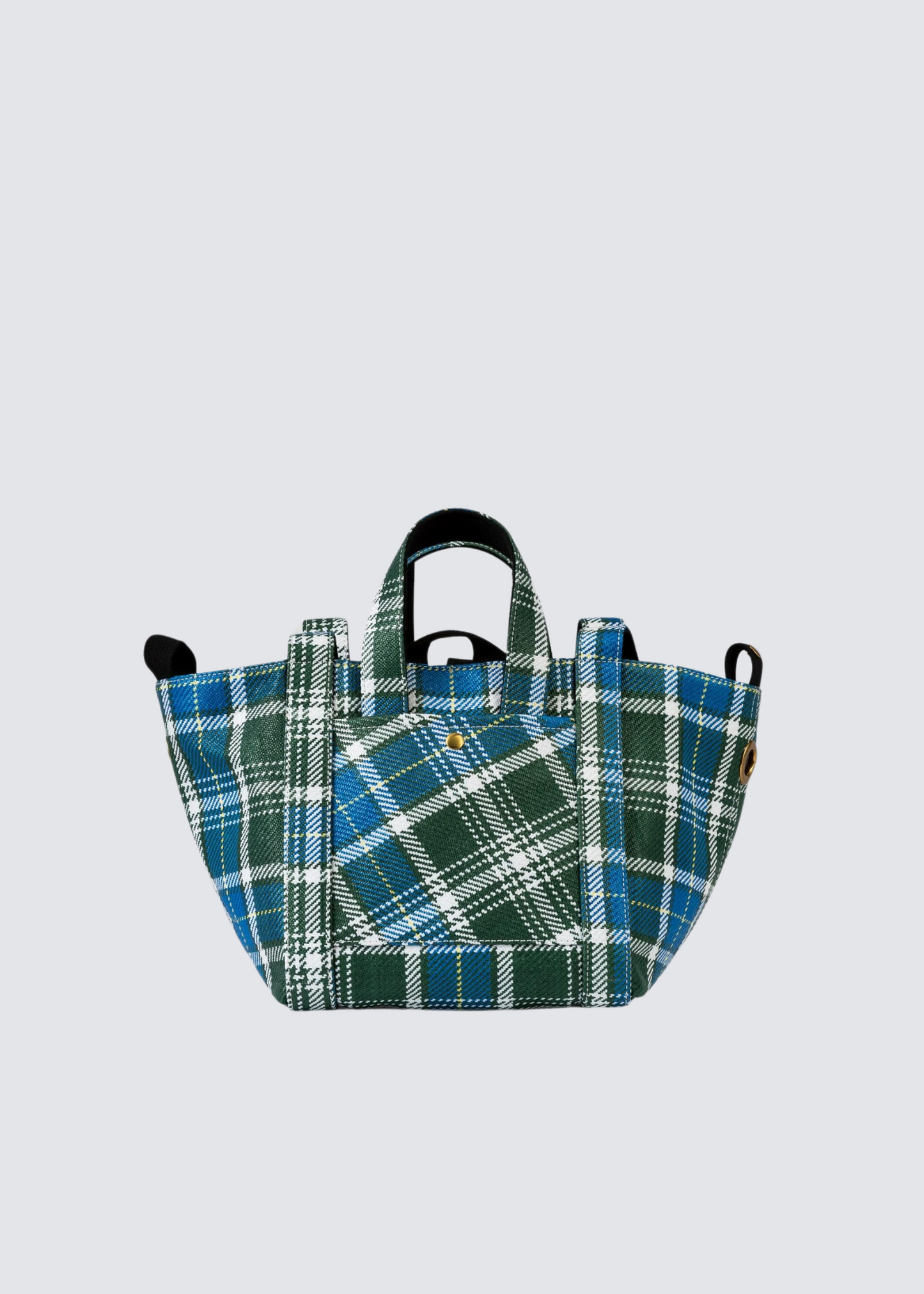 William Fan, Fan Bag S, Green/Blue Checked, Bag 