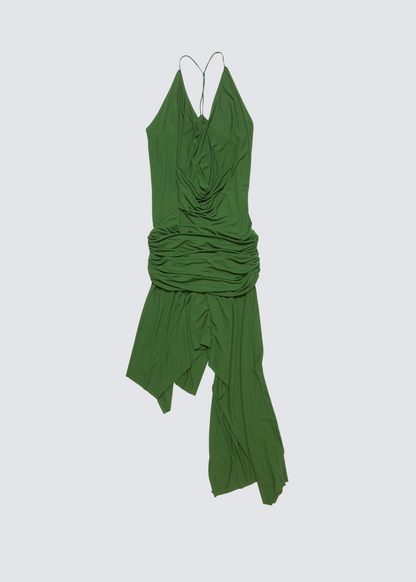 Strap Dress, Dark Green, Dress