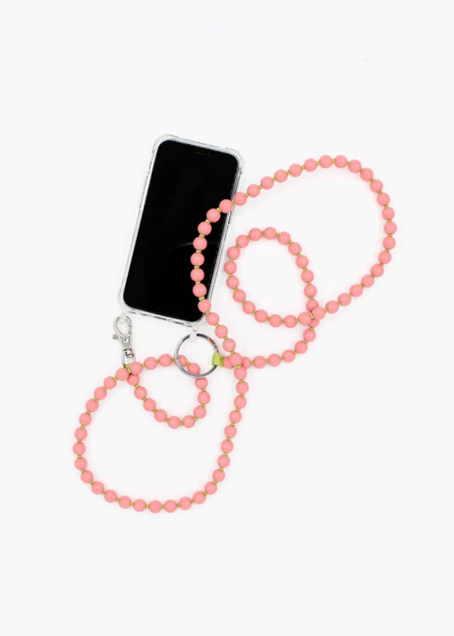 Mobile phone chain neon orange 108 