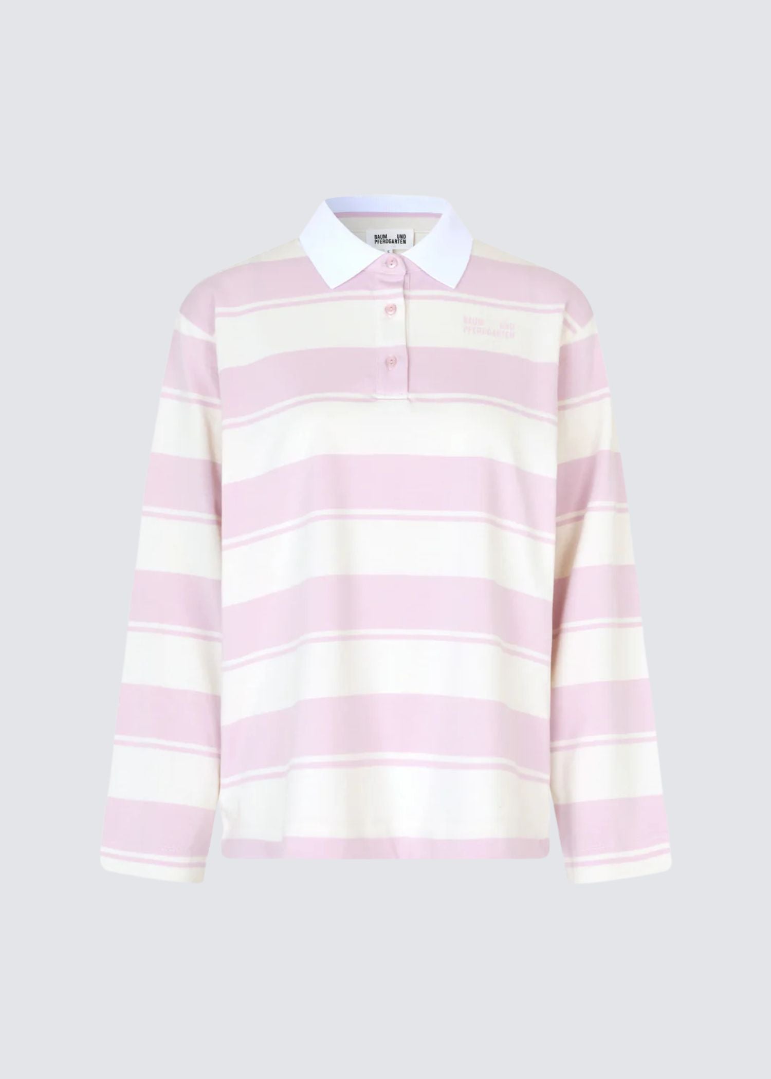 Jeanne, Lilac Polo Stripes, Polo-Shirt