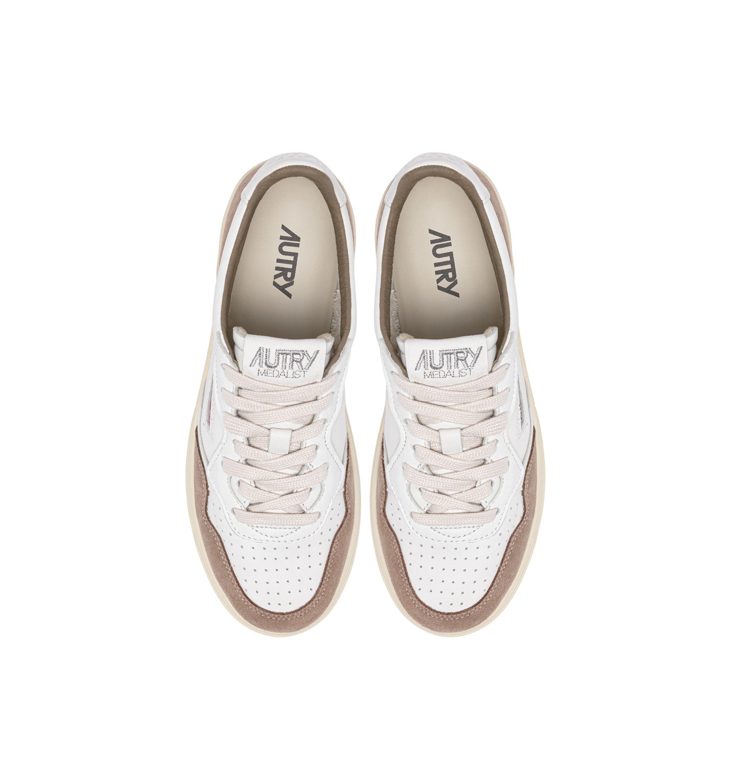 Autry, Medalist Low, White/Tobacco, Sneaker