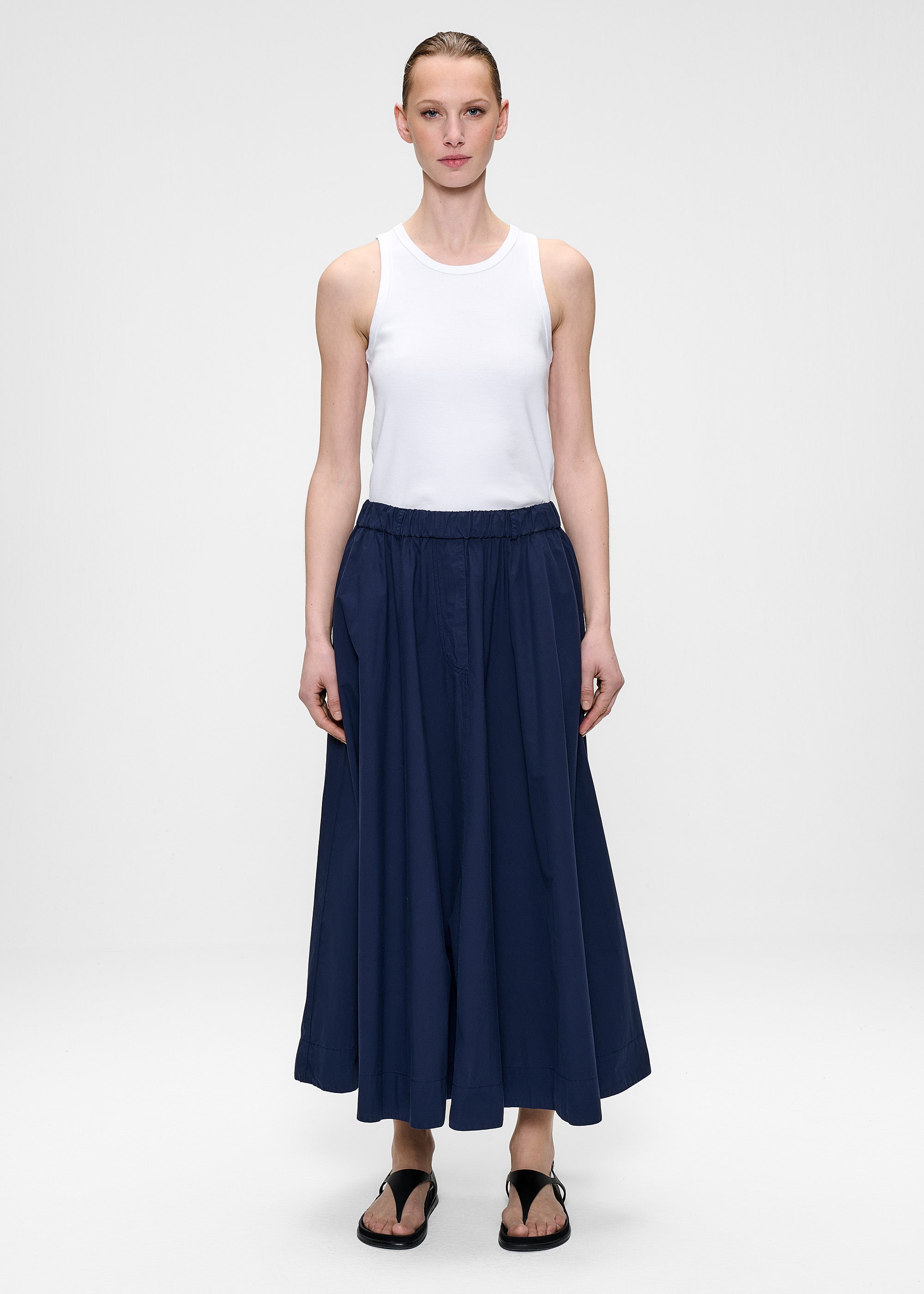 Poplin Long, Indigo, Rock
