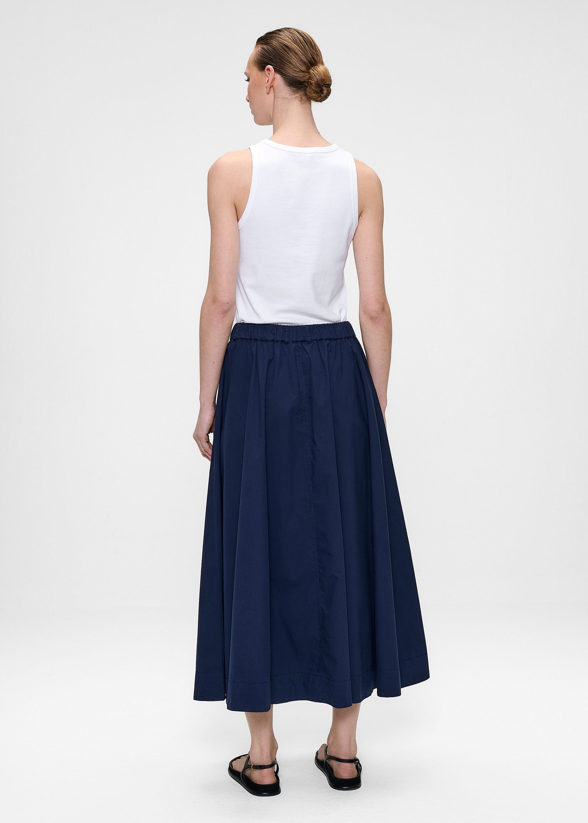 Poplin Long, Indigo, Rock