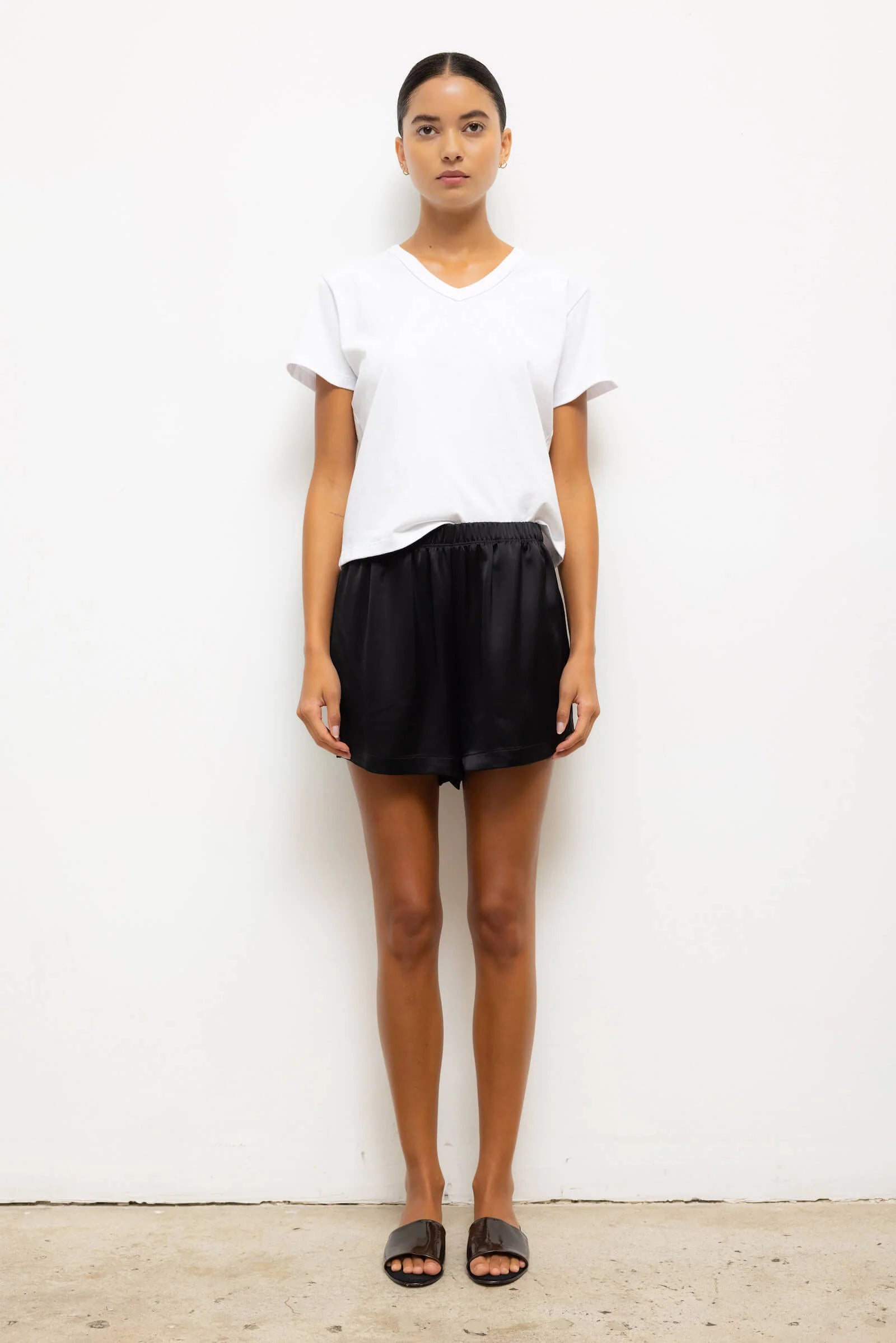 Leset, The Margo, White, V-Neck T-Shirt