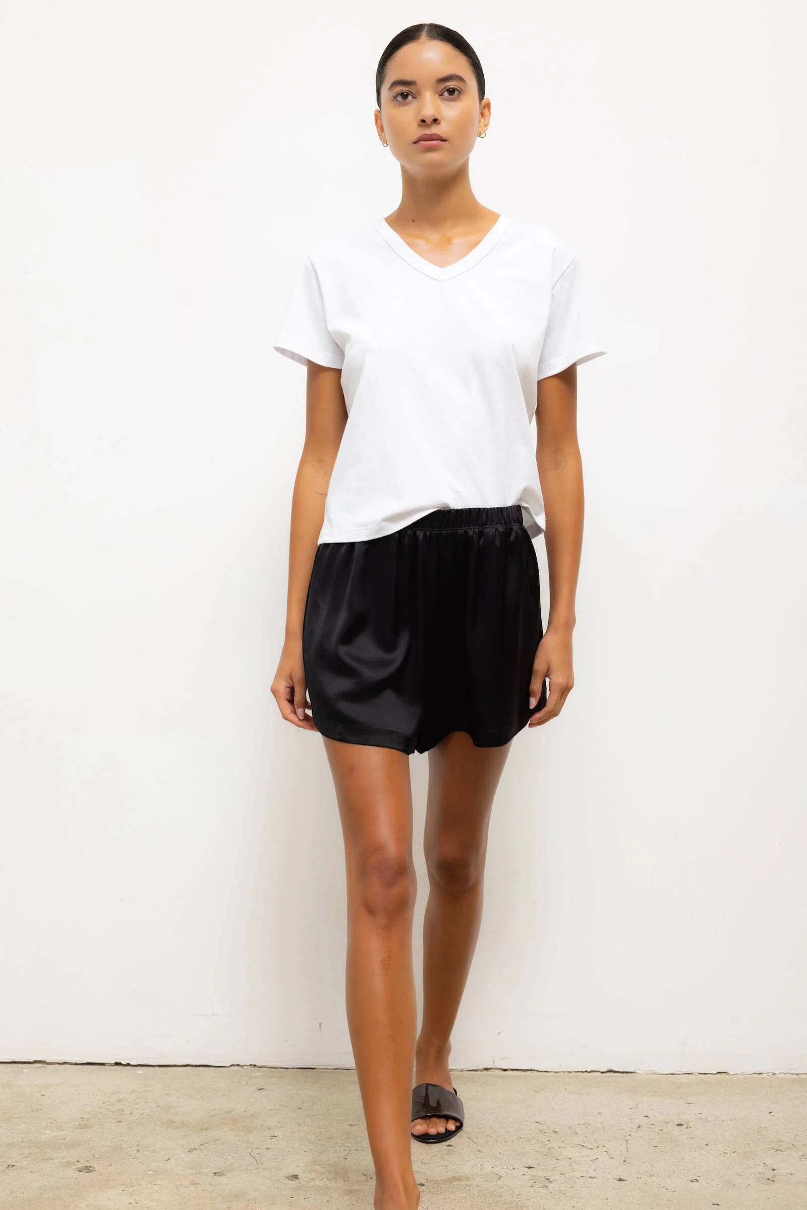 Leset, The Margo, White, V-Neck T-Shirt