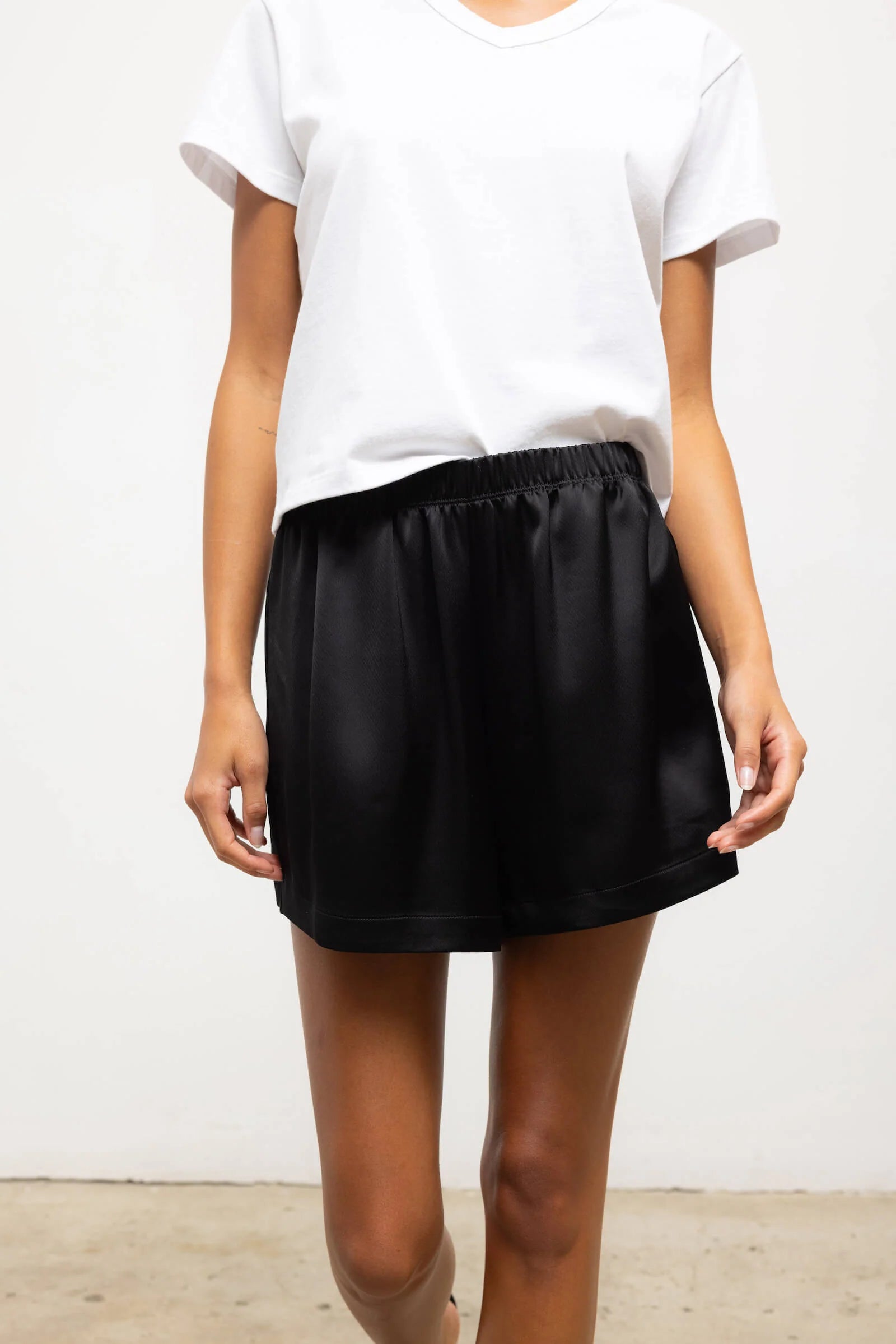 Leset, The Margo, White, V-Neck T-Shirt