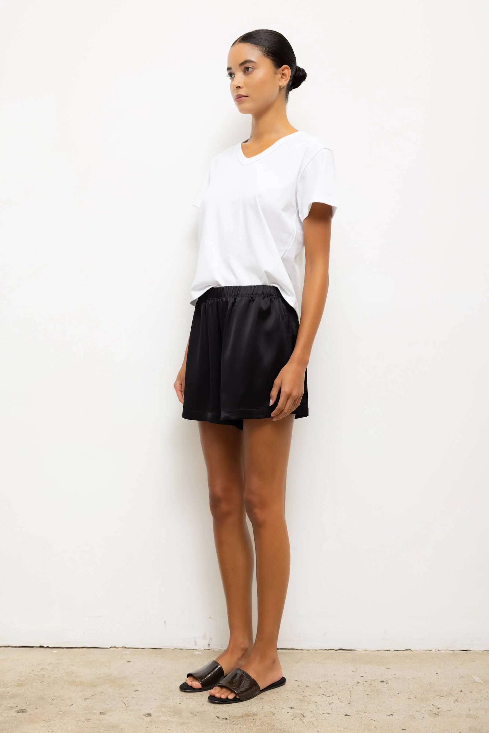 Leset, The Margo, White, V-Neck T-Shirt