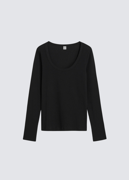 Classic Rib, Black, Longsleeve