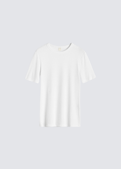 Classic Rib, White, T-Shirt