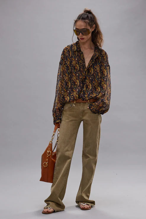 Bubble Shirt, Multicolor Paisley, Bluse