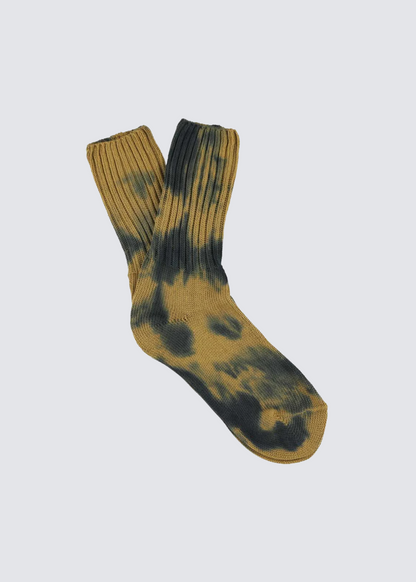 Tie Dye, Indigo/Bronze, Socken