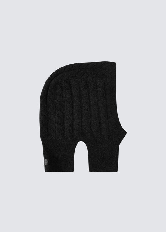 Faded Cable Knit, Graphite, Balaclava