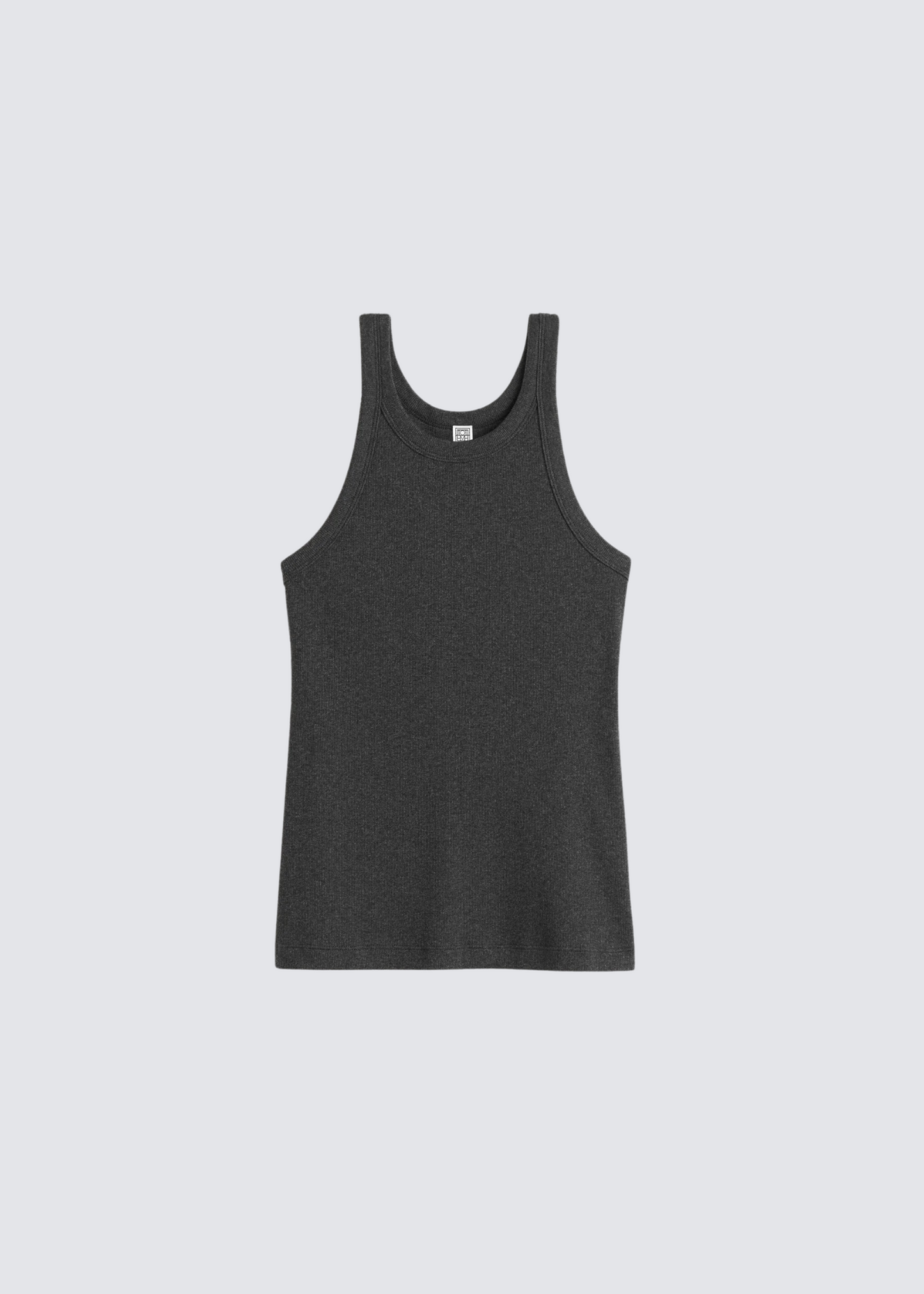 Curved Rib Tank, Charcoal, Tanktop