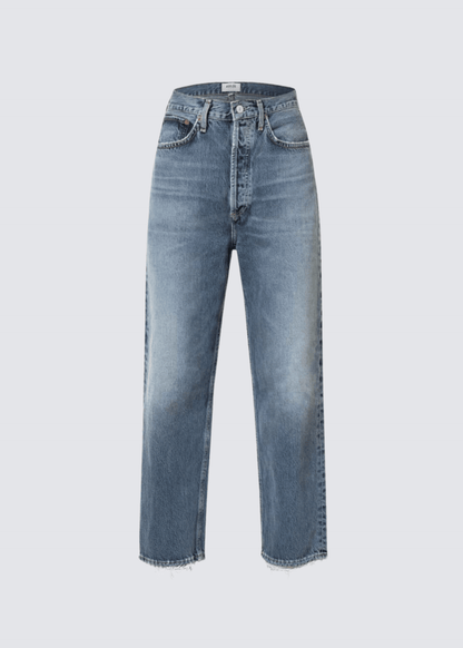 90's Crop, Mid Rise Straight, Oblique, Jeans - Lindner Fashion