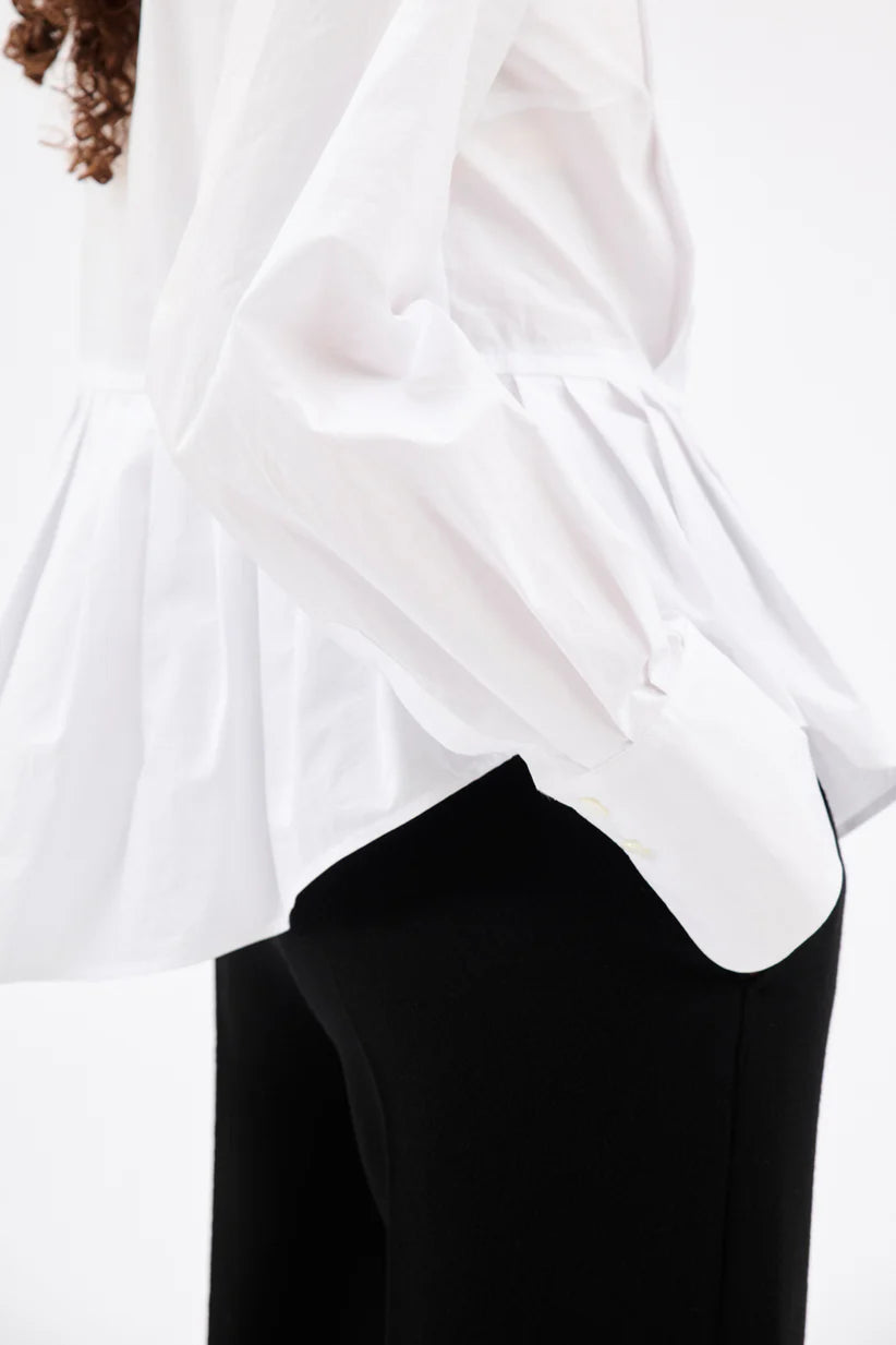 Odeeh, Poplin, White, Bluse