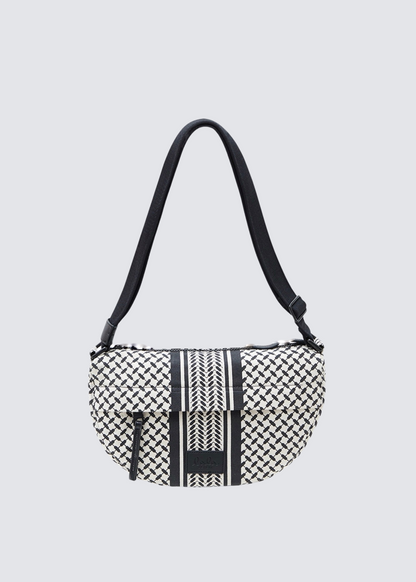 Melly, Stripe Black, Canvas Bag